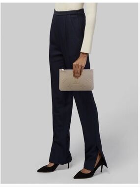 Louis Vuitton Turtle Dove Empreinte Monogram Giant Pochette Wristlet Clutch